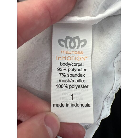 Maurices In Motion Patterned Jacket with Mesh Inlay Size 1X White Gray Sport NEW - Picture 6 of 8